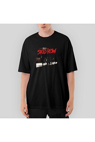 Z zepplin Tricou negru supradimensionat Skid Row Albu?m