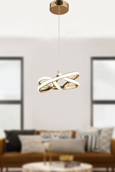 Ultra Home Modern Luxury Sarkıt Led Gold Ledli Avize