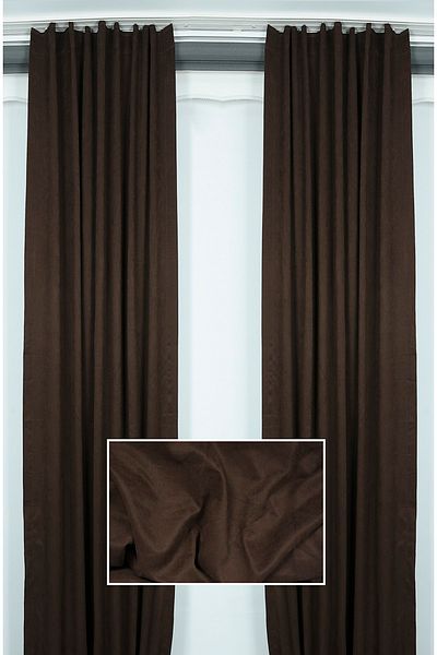 AKÇA TEKSTİL Woven Bitter Brown Color (Extraphore Drawstring) Single Wing Background Curtain 150x260 Cm