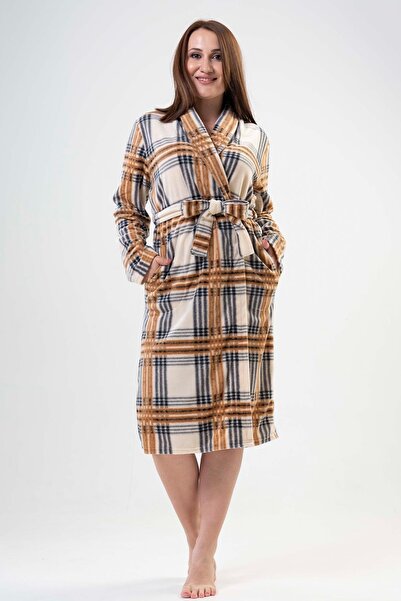 VİENETTA 201035-0063 Large Size Brown Fleece Robe