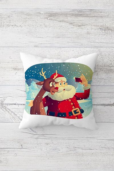 on the clouds New Year's Gift Candle Patterned Hidden Zippered Throw Pillow Cover Seat Pillow Cover Set (4pcs)