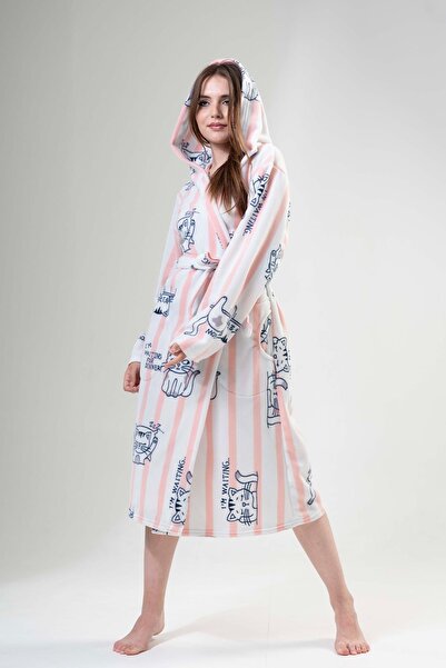 VİENETTA 203184-0221 cu glugă Halat de baie roz polar