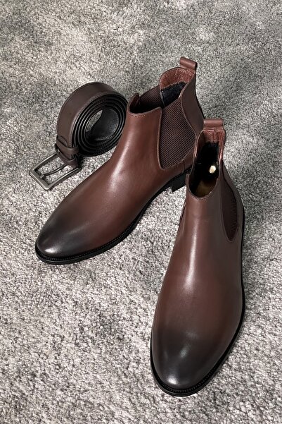 NAZEF Özel Üretim Enjeksiyon Kösele Taban Deri & Süet Deri Bot ( Sınırlı Sayı...