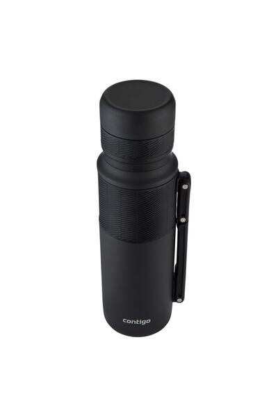Contigo Thermal Bardaklı Çelik Termos 1.2lt Siyah