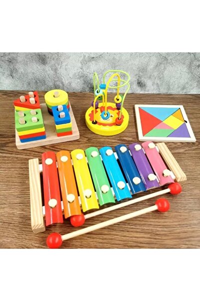 SAMTOYS مجموعة ألعاب خشبية لتطوير الذكاء التعليمي لمرحلة ما قبل المدرسة مكونة...