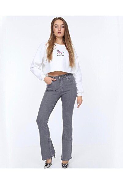 Ramrod Cocu Black Flared Leg Denim Trousers High Waist Spanish Jeans Compact