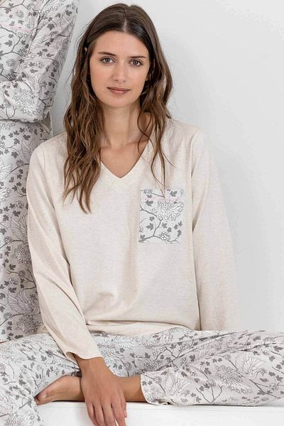 AYYILDIZ 56159 Beige Pajama Set