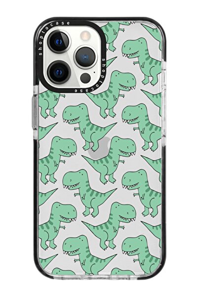 shoptocase Iphone 14 Pro Max Uyumlu Dinazorlar Tasarımlı Siyah Impact Telefon...