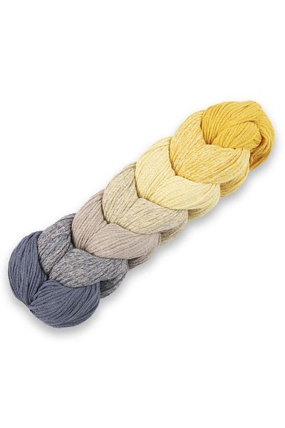 Spagettiyarn Πλεκτό νήμα χειρός Macrame Ombre Citrine