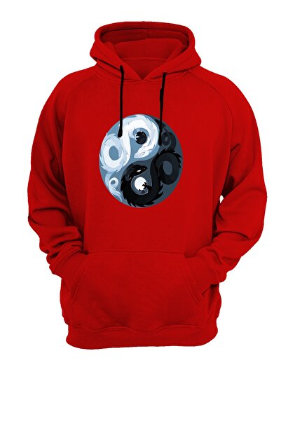 WİDİ Jin Jang Crvena Dukserica na Vezivanje