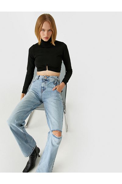 Koton Jeans mit hoher Taille und geradem Bein – Nora Jean