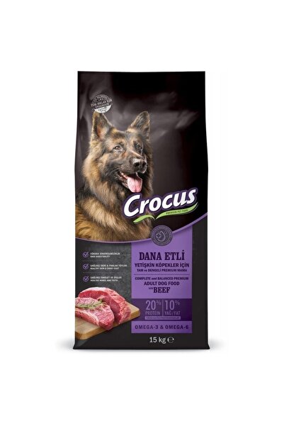 Crocus Biftekli Pirinçli Yet. Köpek Maması 15 Kkg
