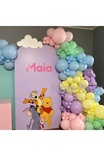 LOTUS PARTY 100 قطعة - مجموعة سلسلة بالونات بألوان الباستيل - (أصفر - أخضر - ...