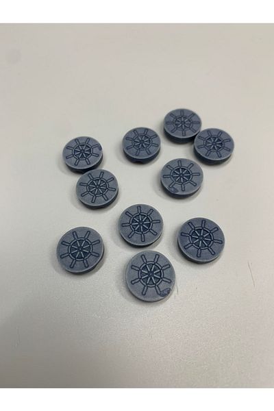 Rengarenk tuhafiye ve hobi Antique Blue Button Special Painting 1.5x1.5cm 10 Pieces