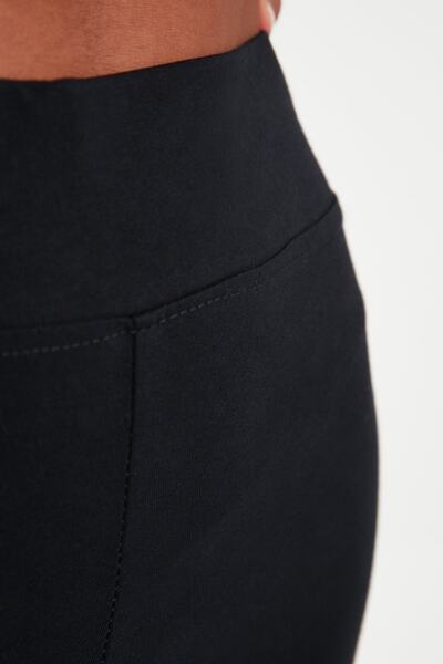 Trendyol Collection Sötétkék-szürke 2 csomagos fésült pamut kötött harisnyanadrág TWOSS20TA0120