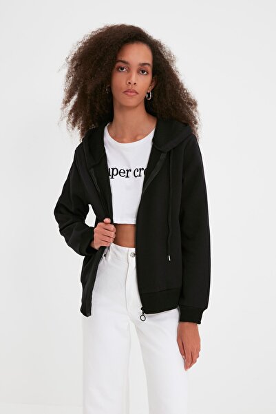 Trendyol Collection Sweatshirt - Black - Regular fit