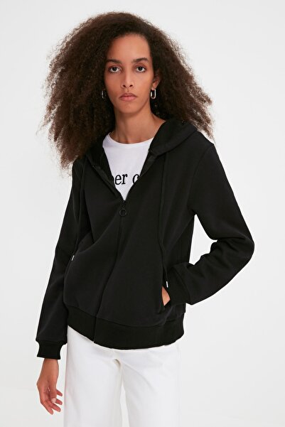 Trendyol Collection Sweatshirt - Black - Regular fit