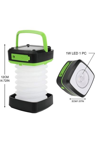 Genel Markalar Solar Kamp Lambası, Usb Şarj Edilebilir Katlanabilir, Taşınabi...