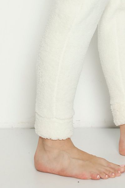 Ladytime Pocketless Luxury Fluffy Polar Winter Pajama Bottoms Cepsizpof