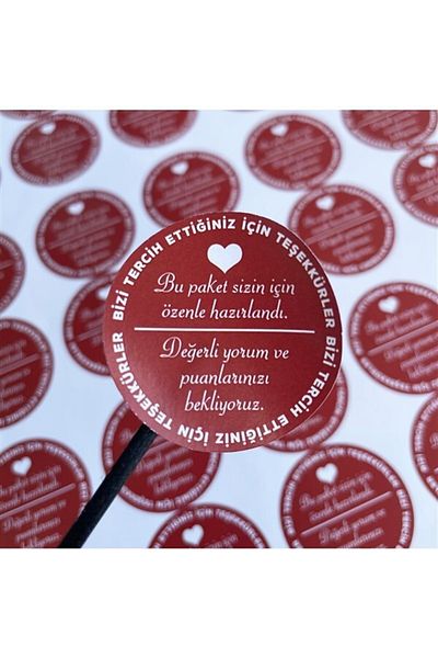anka design Sticker Coated (4x4cm) 48 Pieces Round - This Package Has Been Carefully Prepared For You