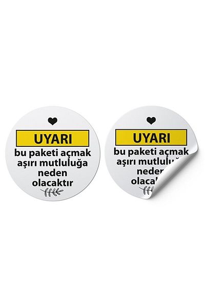 anka design Sticker -warning- 3 Cm 60 Pieces
