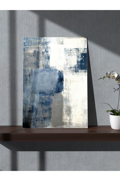 Carmen Kanvas Tablo - Soyut - Pastel Mavi