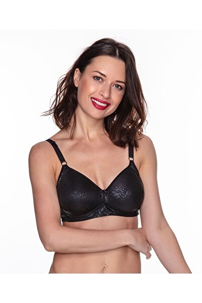 AYCI Dantelli Siyah Telsiz / Balensiz Süngerli Toparlayıcı Sütyen