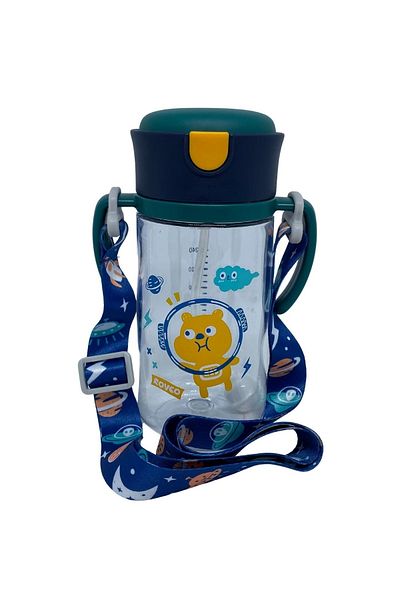Rovco 300ml Hanging Straw Animal Patterned Smart Straw Bulk Tritan Water Bottle