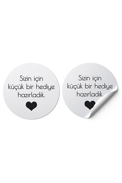 anka design Sticker Coated (3x3cm) 60 Pieces Round Cut -We Have Prepared For You White Background