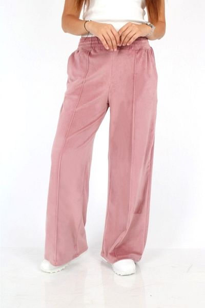 İPEK TUTUŞ Women's Velvet Front Grass Detail Trousers