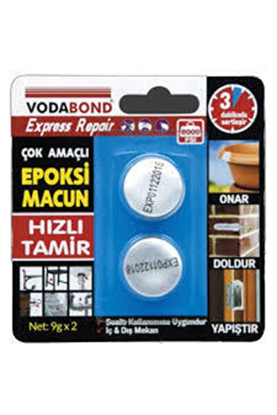 DOLUBRAND Vodabond Epoksi Tamir Macunu Su Altı Hızlı Tamir 9 Gr*2 Beyaz