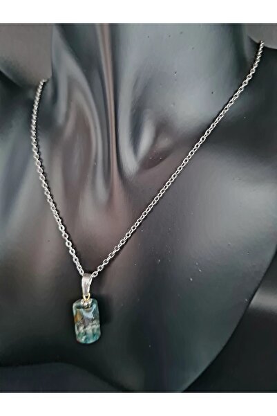 GÜMÜŞTEL EL SANATLARI Sertifikalı Kantaşı Doğal Taş Kolye Minimal Sevenler Iç...