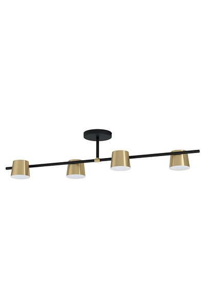 Eglo 39984 Altamira Black and Brass Colored Steel Ceiling Lamp - Ip20 Gu10-Led Max: 4X4