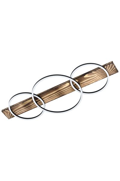 Eglo 99413 Black Rustic Painted - Steel and Wood Ceiling Lighting Ip20 Led