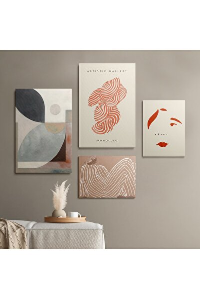 HOMEPACK Pictură murală pe pânză Set de 4 picturi pe pânză Hp177