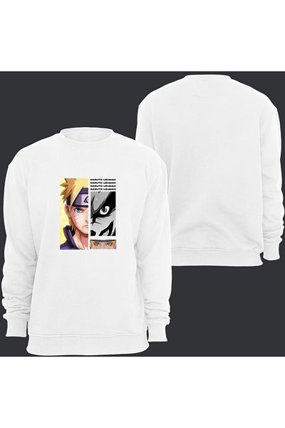 fame-stoned Φούτερ Naruto Anime Printed Crew Neck