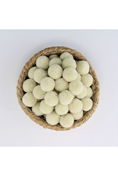 Chuva Yün Ponpon Krem 2 Cm 50 Adet