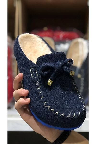 Dark blue mules store
