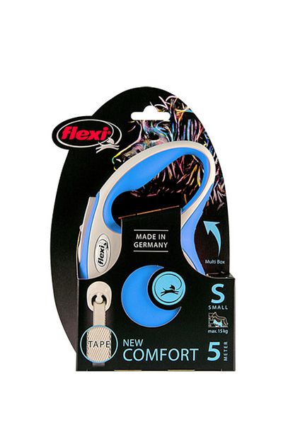 Flexi نيو كومفورت طوق كلب مخطط أزرق صغير 5 متر