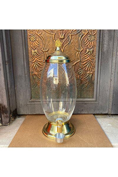 Pause Art Home 17 Litre Pirinç Kapaklı Silindir Musluklu Bal - Pekmez Kavanozu