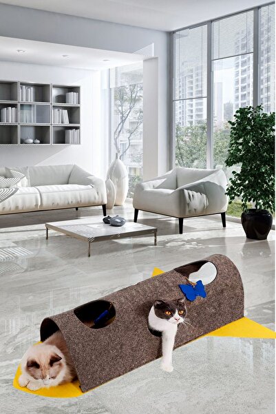 UTKU TASARIM Mito Cat Tunnel Large Size Play Tunnel 100 Cm Cat House Kennel