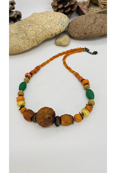 Porsuk Alternatif اليدوية العرقية أصيلة الهبي البوهيمي الهندي الزجاج قلادة