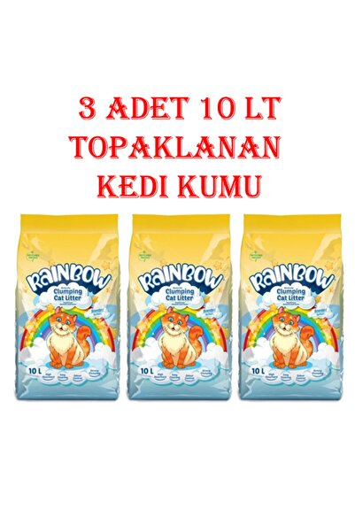 Rainbow Topaklanan Kedi Kumu 3 X 10 Lt