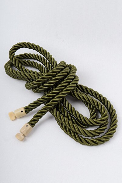 PerdeClick Cordon Clasic Culoare Verde Cortină Dublu Tulle Funda Coardă 250 Cm