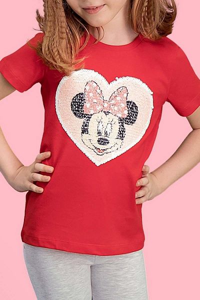 Mickey & Minnie Mouse Licensed Red Girls' Pajama Set