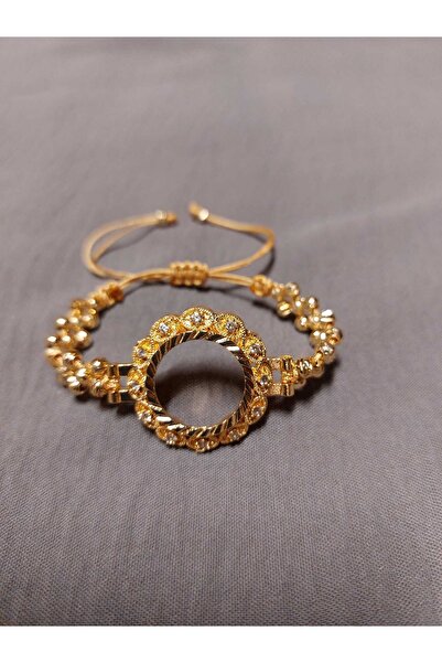 GEZERGOLD TAKI Çeyrek Dorikalı Ipli Bileklik Altın Kaplama