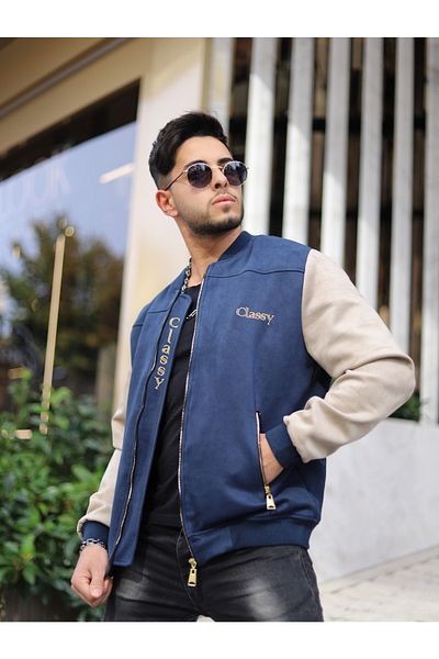 Dark blue shop jacket mens