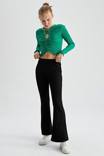 DeFacto Fajna, dopasowana koszulka z długim rękawem