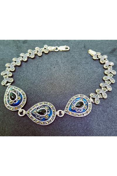 Furkan Oltutaşı Sedef Oltu Taşı Gümüş Bileklik