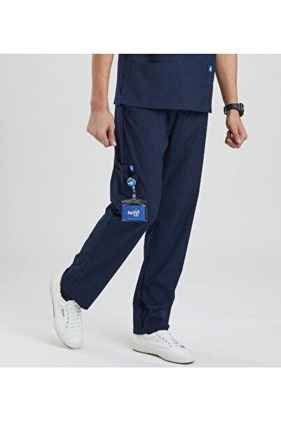 Wio Uniform Basıc- Erkek Likralı Lacivert Doktor Hemşire Cerrahi Üniforma Pan...